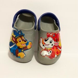 Crocs Toddler Little Kids Sz 10 Paw Patrol Firefighter Clog Gray Chase Marshall